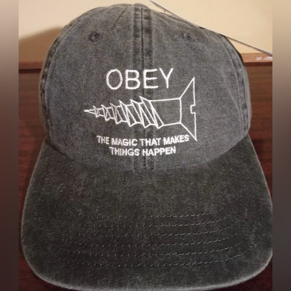 Obey clothing hat
100% cotton 
Embroidered 
Ships bagged and boxed with care